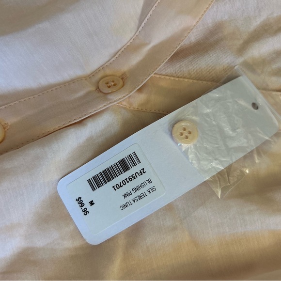 Soft Surroundings Pink Relaxed Tunic with Mandarin Collar - Picture 9 of 9